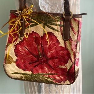 Charming Woven Straw Small Beaded Purse